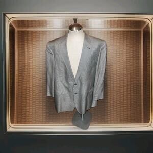 G Manzoni Wool/Silk Blend Sport Coat Blazer Sz 40 L Made In Italy